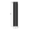 Ofenrohr 1000 mm, 2 mm Stahl, schwarz