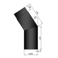 Ofenrohrbogen 22°, 2 mm Stahl, schwarz