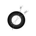 Wandrosette Randbreite 52 mm, schwarz