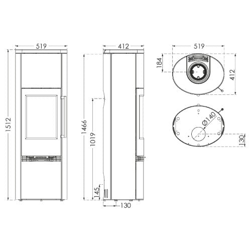 Kaminofen TermaTech TT21RHT, 5 kW