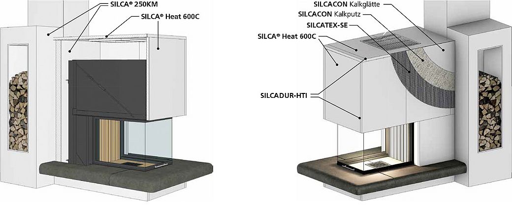 Kaminbauplatte Silca SILCAHEAT 600C - 1000 x 625 mm