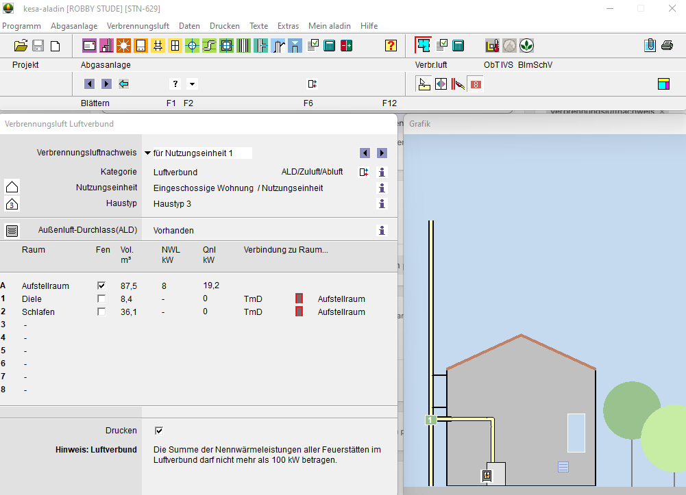 Verbrennungsluftnachweis nach TRGI 2018